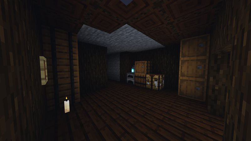 Уютный подземный бункер со свечами